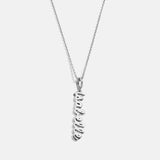 Mini Silver Script Cluster Custom Nameplate Necklace - 1 Name