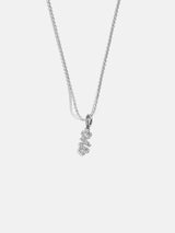 BaubleBar Mini Silver Pavé Script Cluster Custom Nameplate Necklace - 1 Name - 
    Personalized name necklace
  
