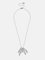 BaubleBar Mini Silver Pavé Script Cluster Custom Nameplate Necklace - 1 Name - 
    Personalized name necklace
  

