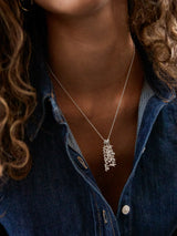 BaubleBar Mini Silver Pavé Script Cluster Custom Nameplate Necklace - 1 Name - 
    Personalized name necklace
  
