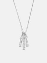 BaubleBar Mini Silver Block Cluster Custom Nameplate Necklace - 3 Names - 
    Personalized name necklace
  
