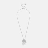 Mini Silver Block Cluster Custom Nameplate Necklace - 1 Name