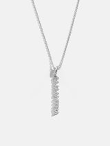 BaubleBar Mini Silver Pavé Block Cluster Custom Nameplate Necklace - 1 Name - 
    Personalized name necklace
  
