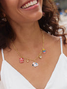 Peanuts Americana Charm Necklace - Red/White/Blue
