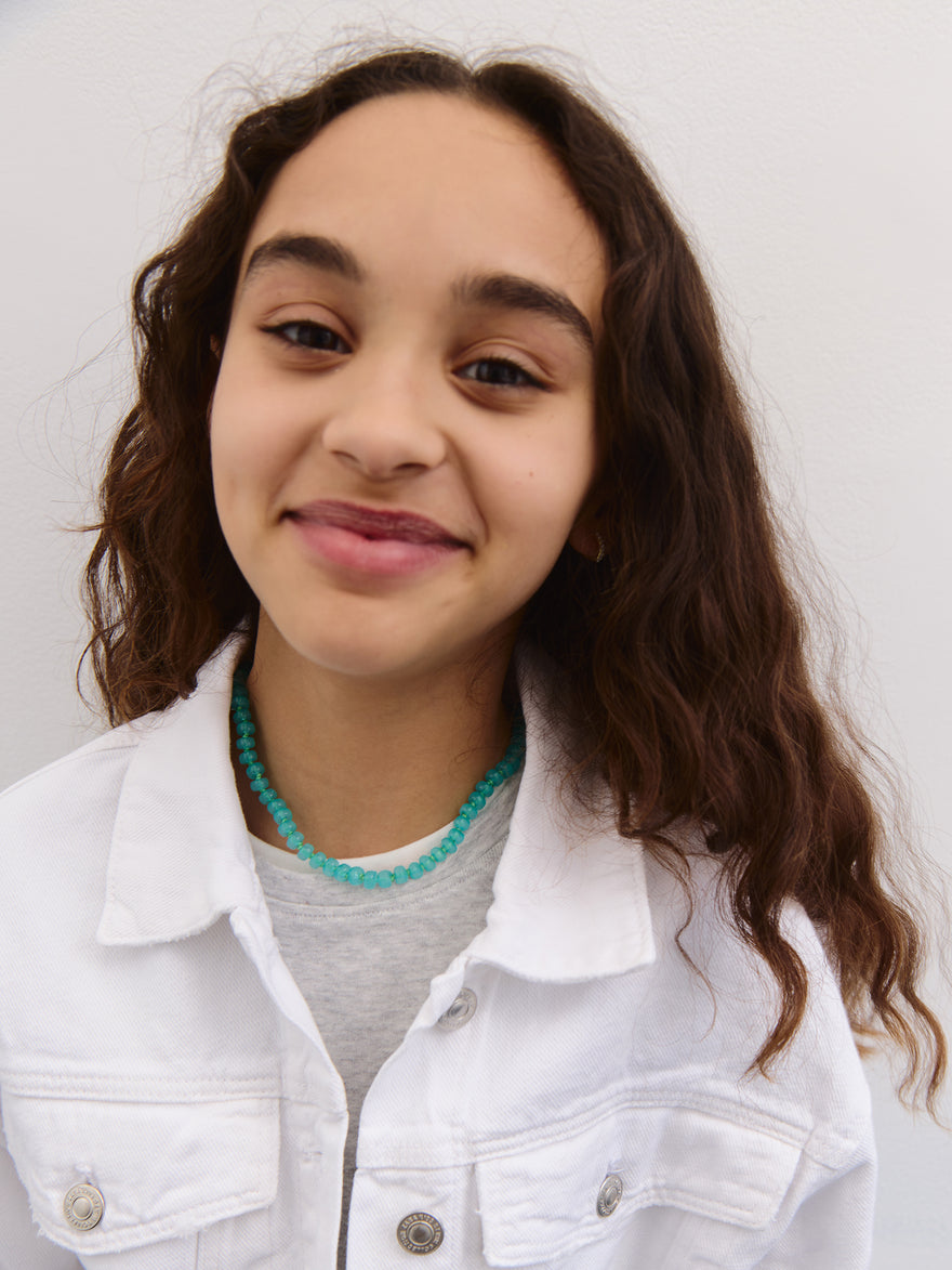 Bead-azzled Kids Necklace - Sky Blue