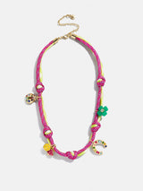 BaubleBar Knotty But Nice Kids Charm Necklace - Horseshoe - 
    Cord statement necklace for children 
  

