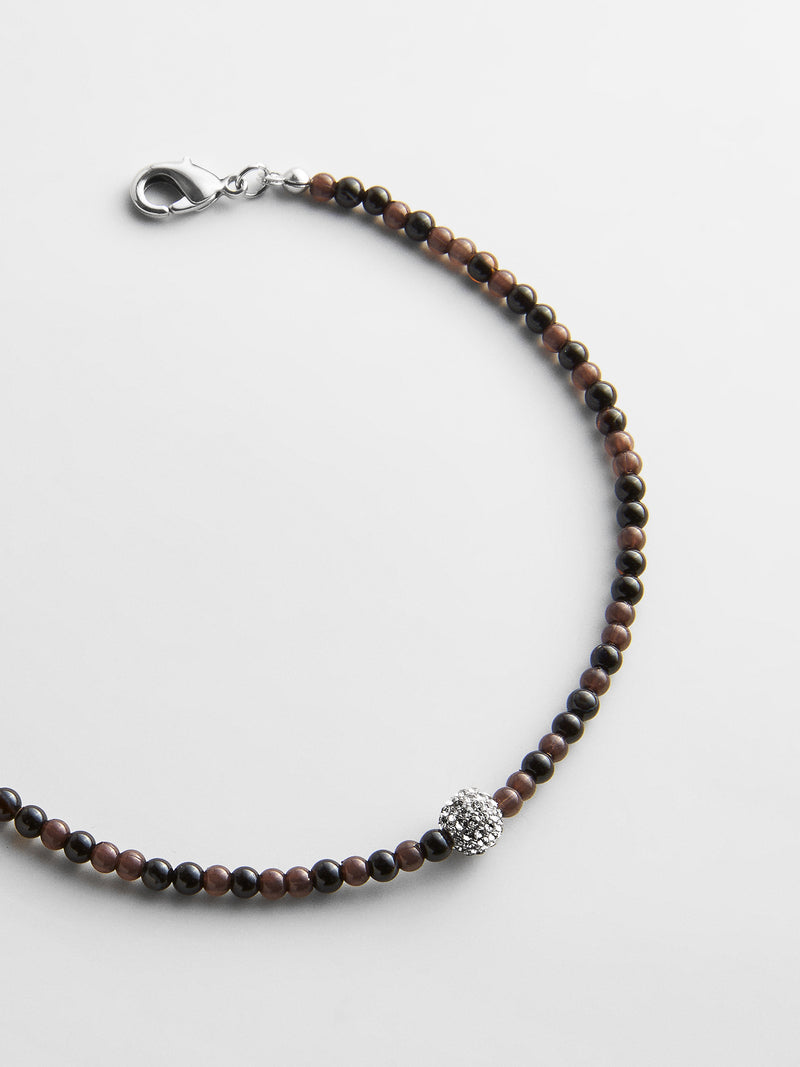 Kyanna Semi-Precious Waterproof Anklet - Onyx