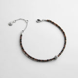 Kyanna Semi-Precious Waterproof Anklet - Onyx