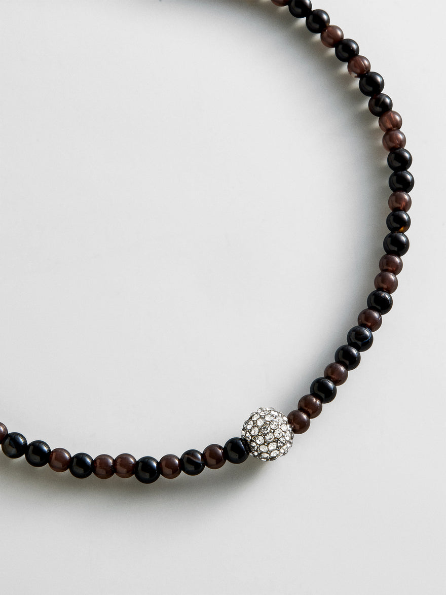 Kyanna Semi-Precious Waterproof Anklet - Onyx