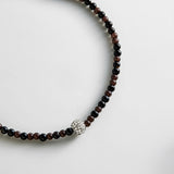 Kyanna Semi-Precious Waterproof Anklet - Onyx