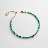 Kyanna Semi-Precious Waterproof Anklet - Malachite