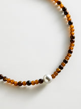 BaubleBar Kyanna Semi-Precious Waterproof Anklet - Tiger's Eye - 
    Beaded anklet for stacking
  
