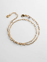 BaubleBar Hera Waterproof Anklet - Gold - 
    Gold chain anklet
  
