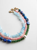 BaubleBar Brooke Semi-Precious Waterproof Anklet Set - Muted Multi - 
    Set of three beaded anklets
  
