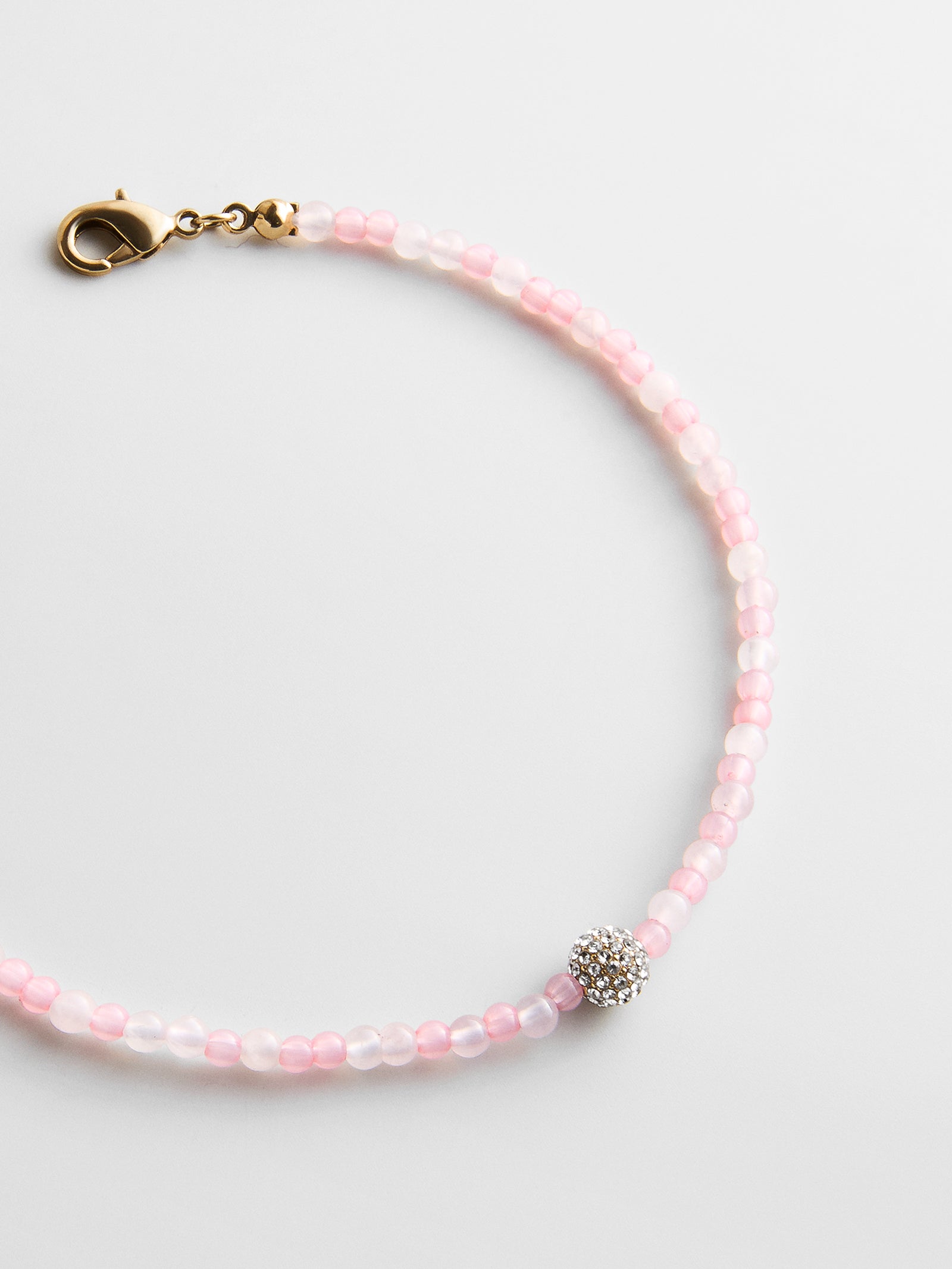 Kyanna Semi-Precious Waterproof Anklet - Rose Quartz