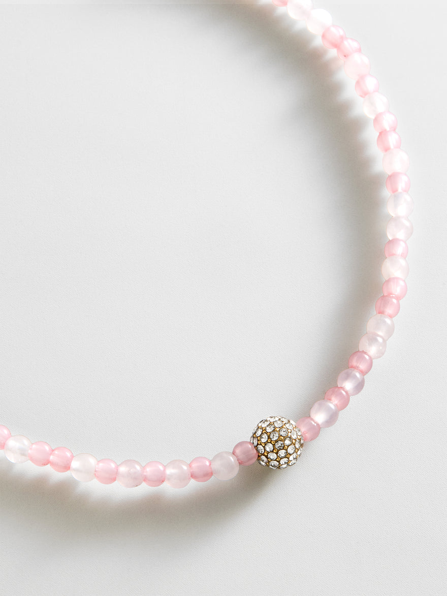 Kyanna Semi-Precious Waterproof Anklet - Rose Quartz