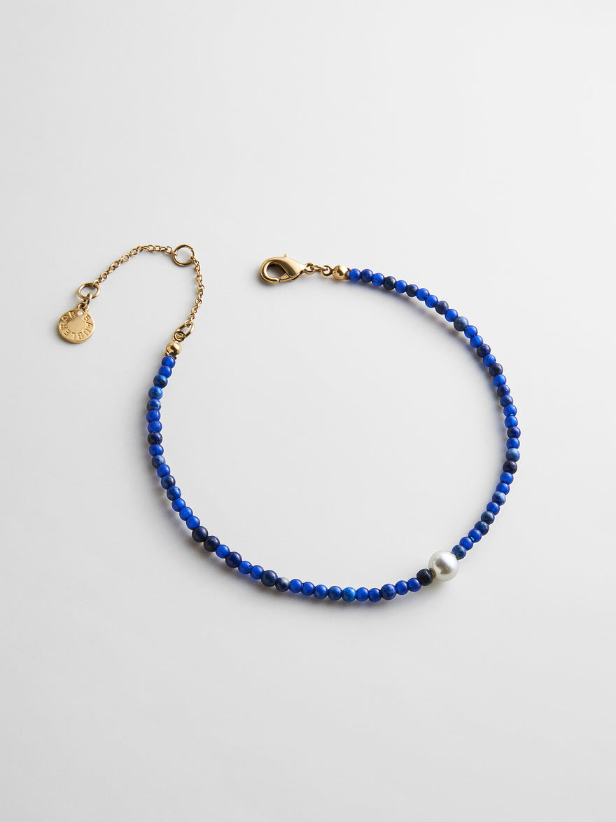 Kyanna Semi-Precious Waterproof Anklet - Lapis