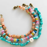 Brooke Semi-Precious Waterproof Anklet Set - Bright Multi