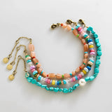Brooke Semi-Precious Waterproof Anklet Set - Bright Multi