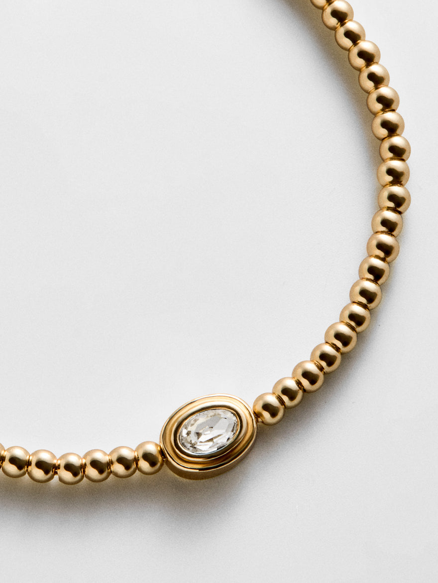 Bezel Birthstone Pisa Bracelet - Crystal