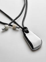 BaubleBar Tallulah Pendant Necklace - Silver - 
    Statement cord necklace
  
