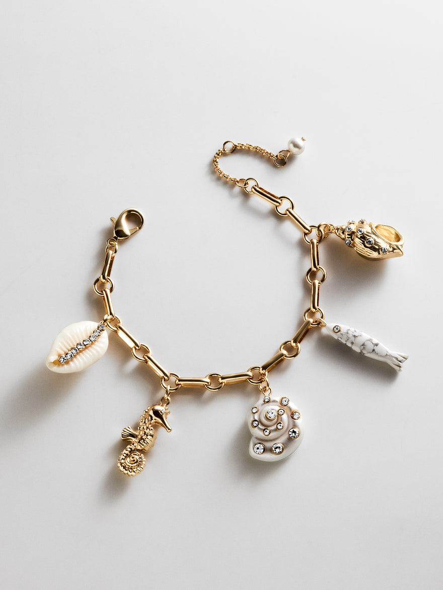 Salt Air Charm Bracelet - Gold