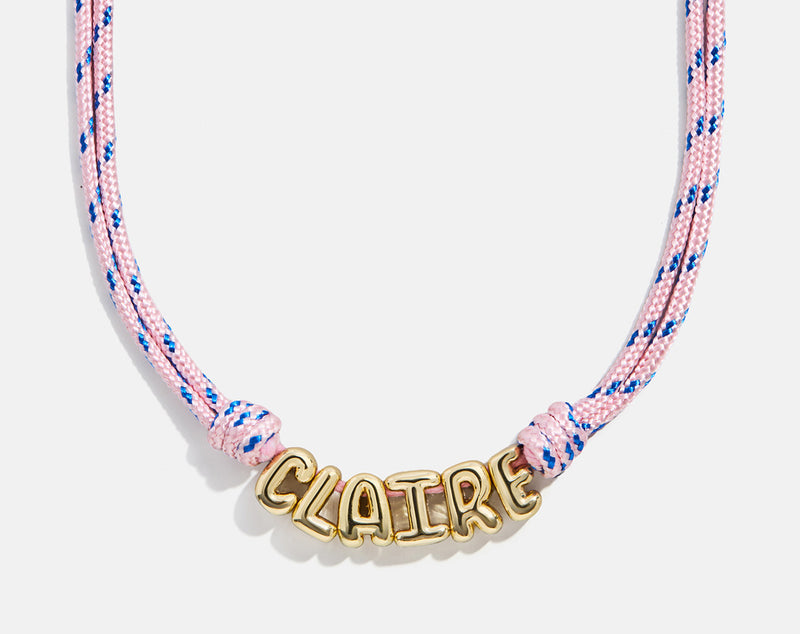 BaubleBar Bubble Letter Custom Paracord Necklace - Soft Pink - 
    Enjoy 20% Off Custom Jewelry
  
