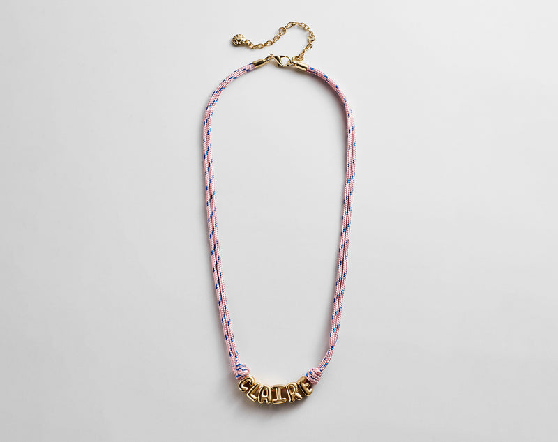 BaubleBar Bubble Letter Custom Paracord Necklace - Soft Pink - 
    Enjoy 20% Off Custom Jewelry
  
