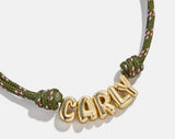 BaubleBar Bubble Letter Custom Paracord Necklace - Dark Green - 
    Personalized name necklace
  
