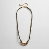 Bubble Letter Custom Paracord Necklace - Dark Green