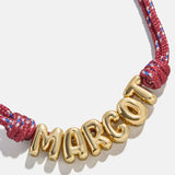 Bubble Letter Custom Paracord Necklace - Red