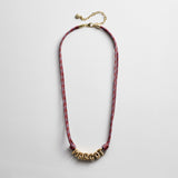 Bubble Letter Custom Paracord Necklace - Red
