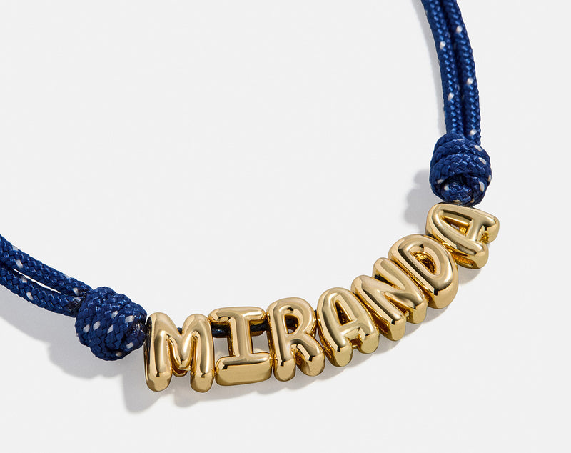 BaubleBar Bubble Letter Custom Paracord Necklace - Navy/White - 
    Personalized name necklace
  
