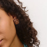 High Tide Shell Statement Earrings - Brown