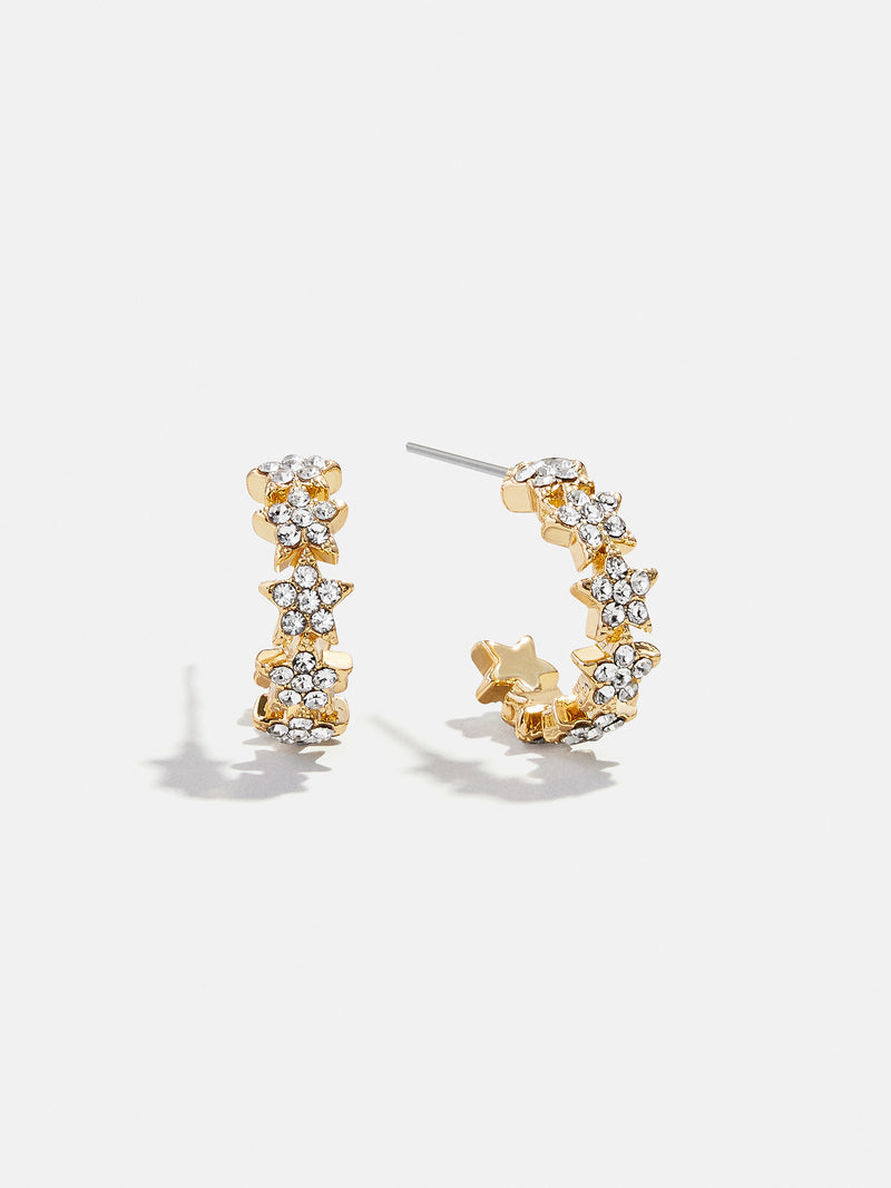 Shining Star Kids' Earrings - Gold/Pavé