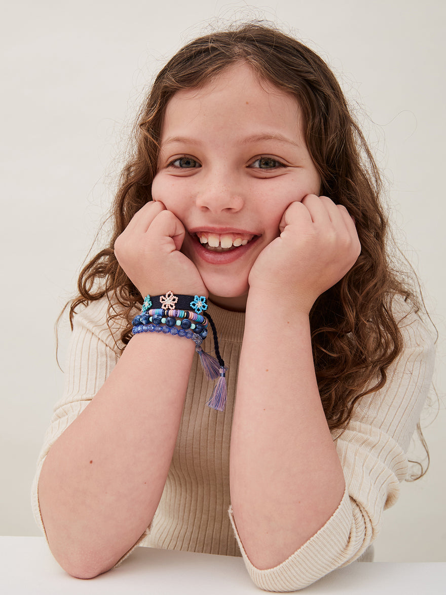 Flower Child Kids Bracelet Set - Blue