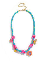 BaubleBar Knotty But Nice Kids Charm Necklace - Flower - 
    Cord statement necklace for children 
  
