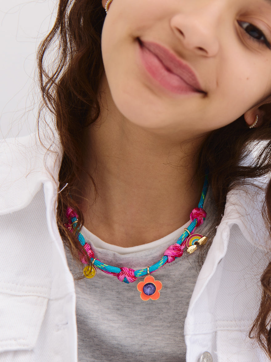 Knotty But Nice Kids Charm Necklace - Flower