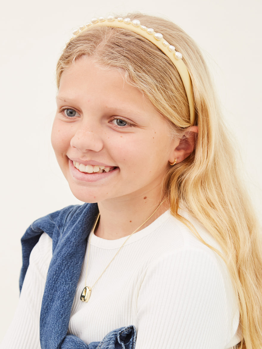 Pearls Please Kids' Headband - Yellow
