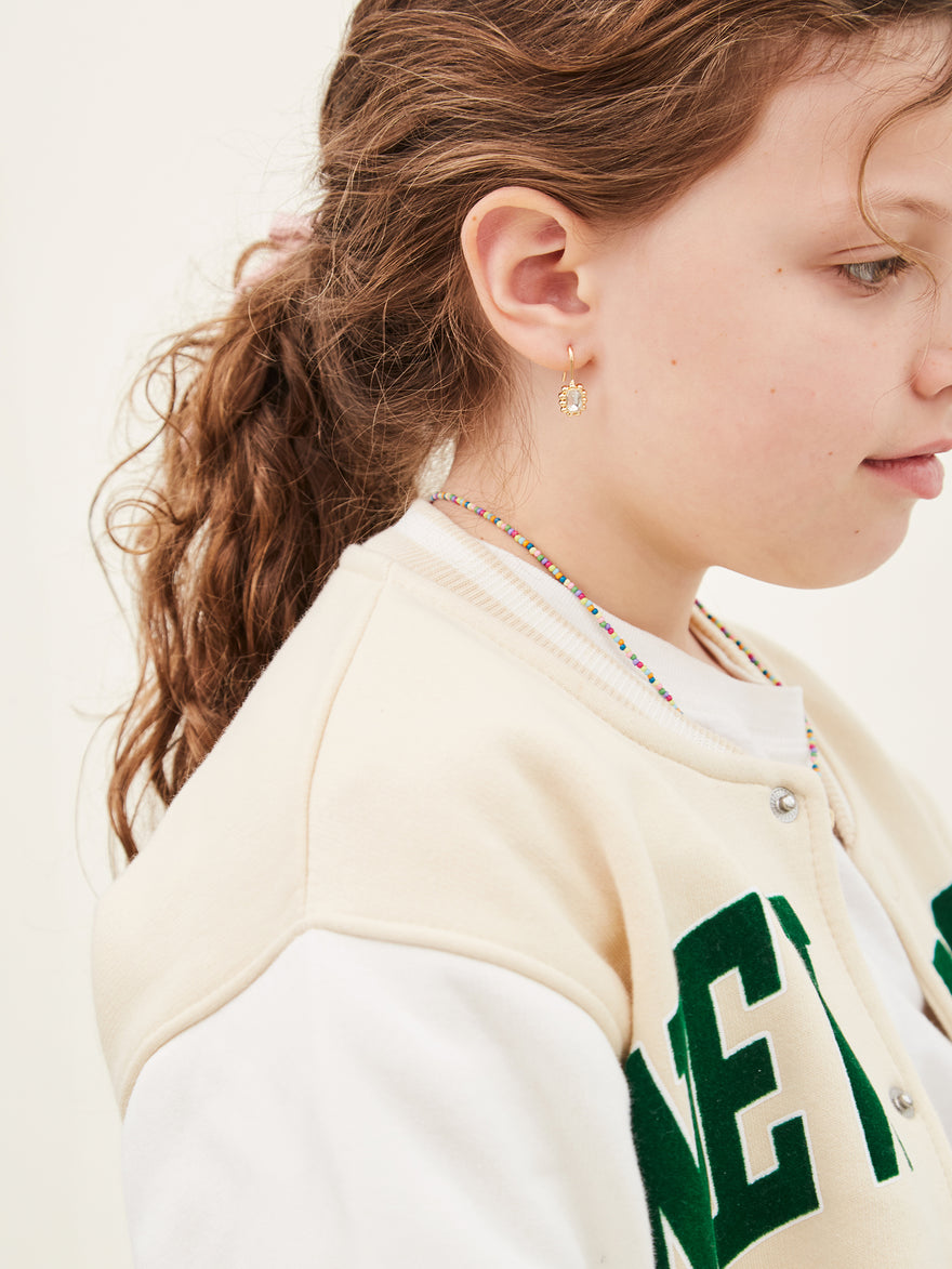 Fiona Kids' Drop Earrings - Gold/Pavé