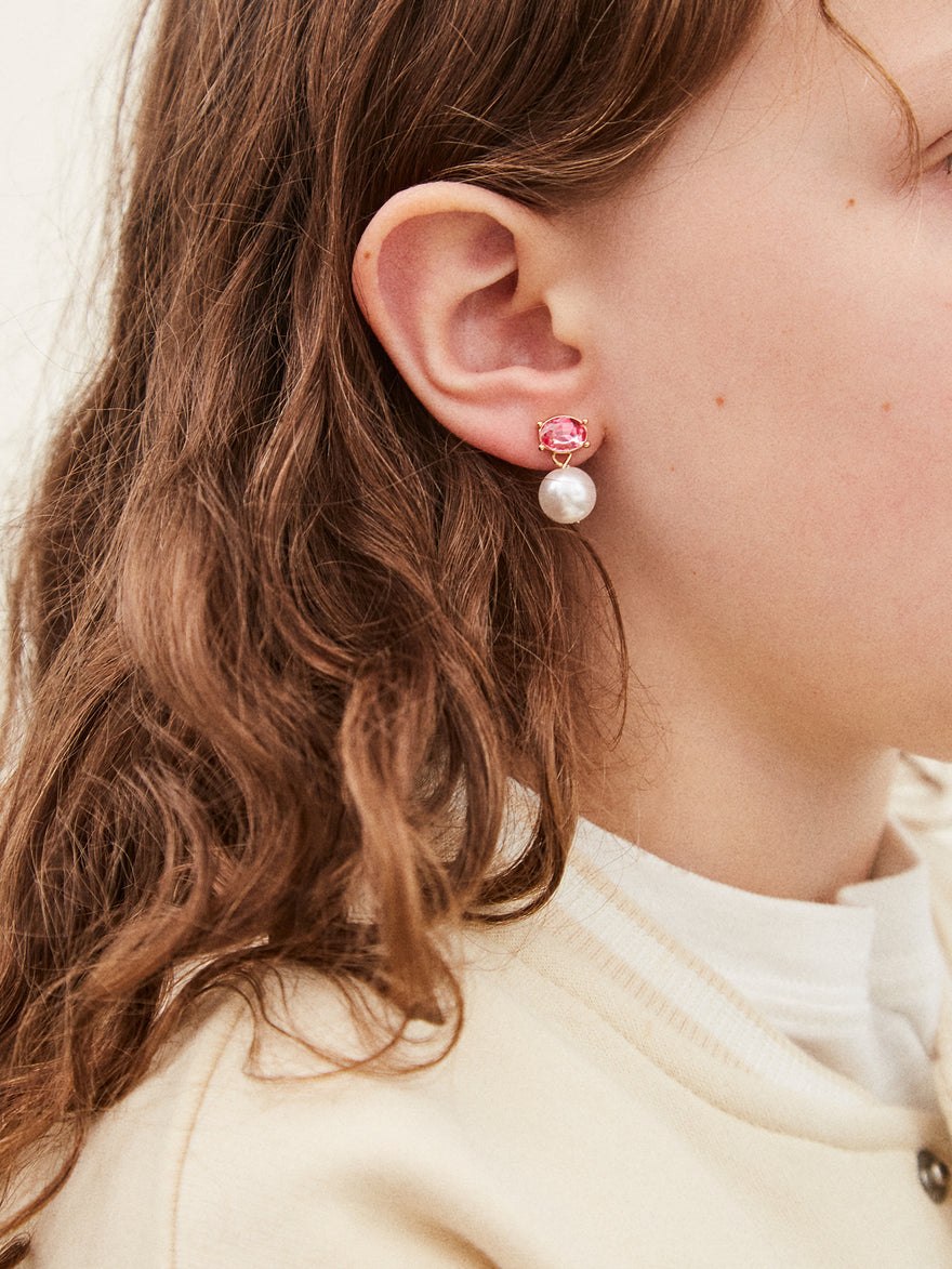 Candy Heart Kids' Earring Set - Pink