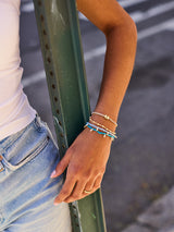 BaubleBar Crystal Beaded Bracelet - Aqua - 
    Stretch bracelet for stacking
  
