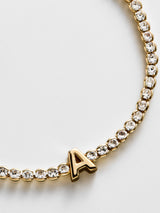 BaubleBar Block Letter Tennis Bracelet - Initial Tennis Bracelet - 
    Personalized Gold Initial Tennis Bracelet
  
