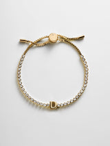 BaubleBar D - 
    Personalized Gold Initial Tennis Bracelet
  
