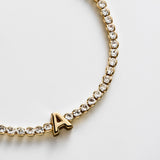 Block Letter Tennis Bracelet - Initial Tennis Bracelet