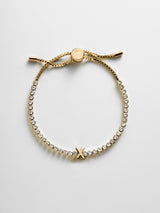 BaubleBar X - 
    Personalized Gold Initial Tennis Bracelet
  
