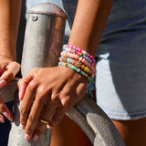 Happy Here Beaded Bracelet - Flower