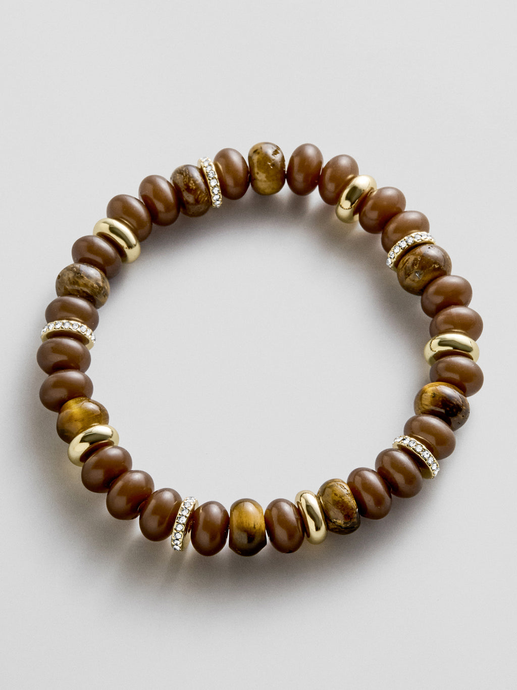 Kelly Semi-Precious Beaded Bracelet - Tiger's Eye – Big Summer