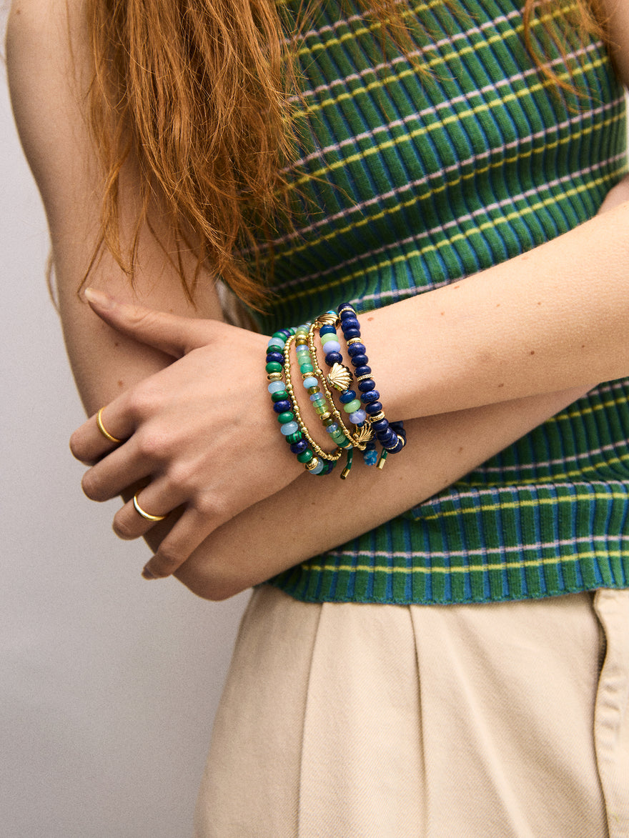 Marjorie Beaded Bracelet - Blue Multi