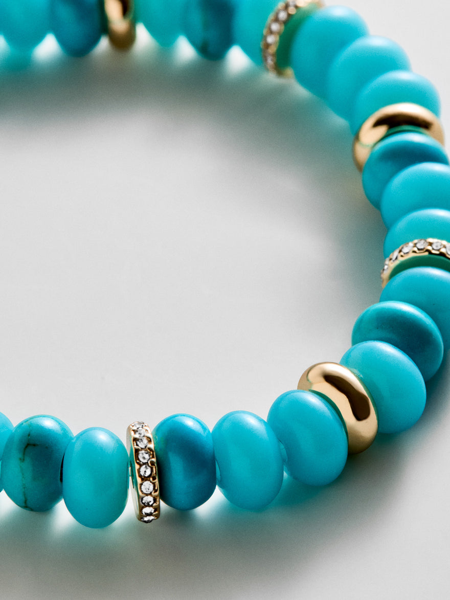 Kelly Semi-Precious Beaded Bracelet - Turquoise